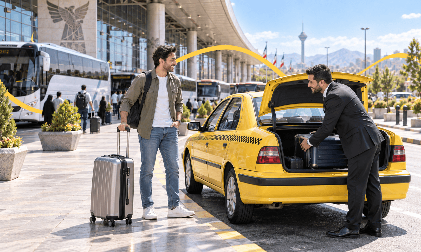 ترانسفر ترمینال غرب تهران با تاکسی سدان استاندارد