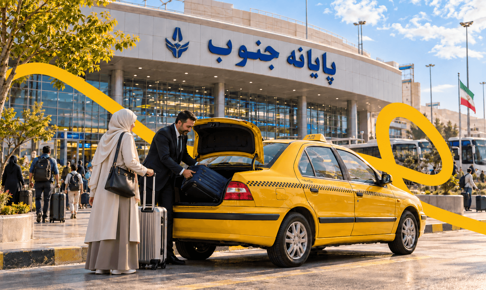 ترانسفر پایانه جنوب تهران با تاکسی سدان استاندارد