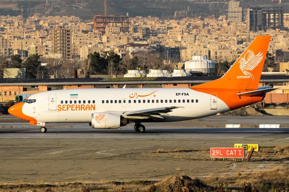 Sepehranair airline - aircraft