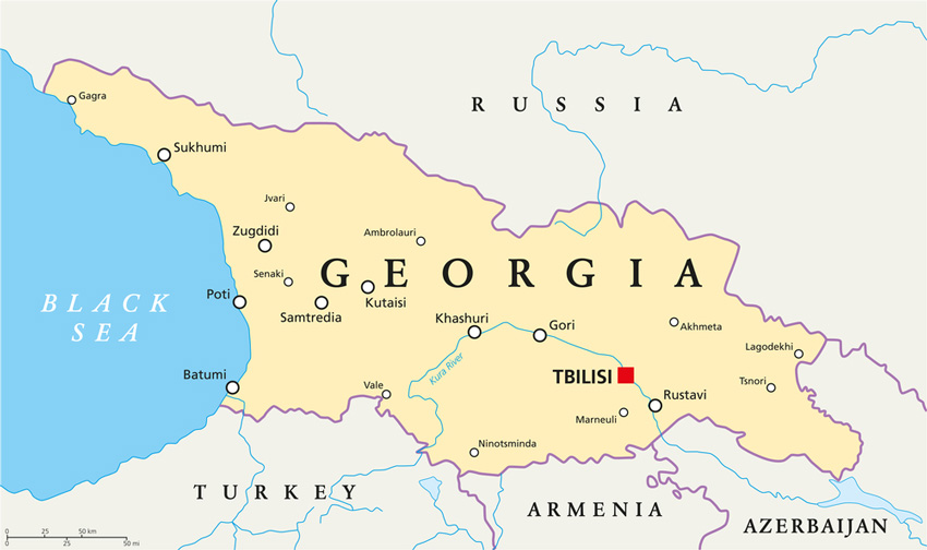 نقشه گرجستان برای سفر به گرجستان