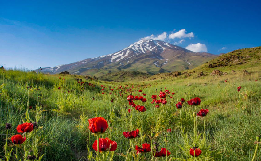 قله دماوند از زیباترین جاهای دیدنی آمل