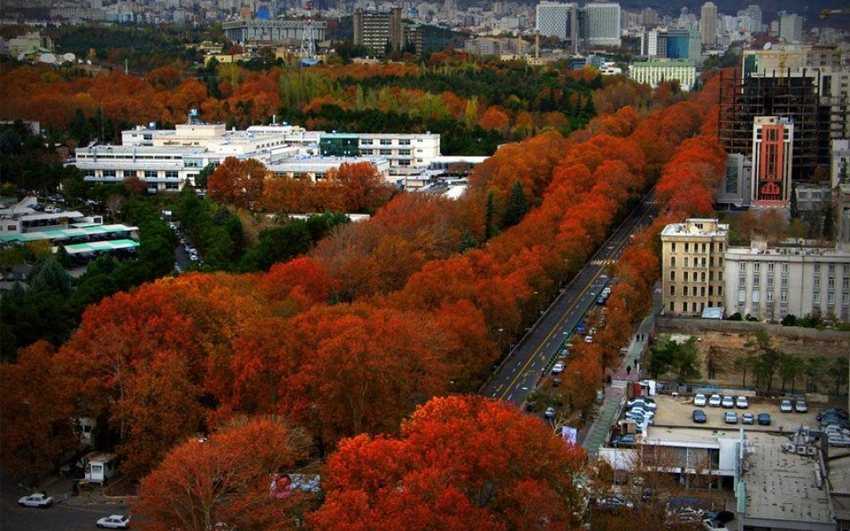 ولیعصر از زیباترین خیابان های تهران برای پیاده روی