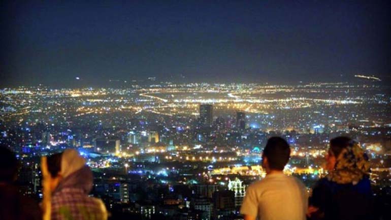عکس بام تهران در شب