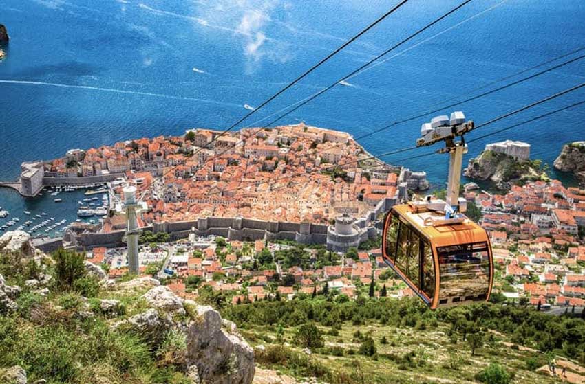 pic 14 View of Dubrovnik with famous Cable Car on Mount Srd