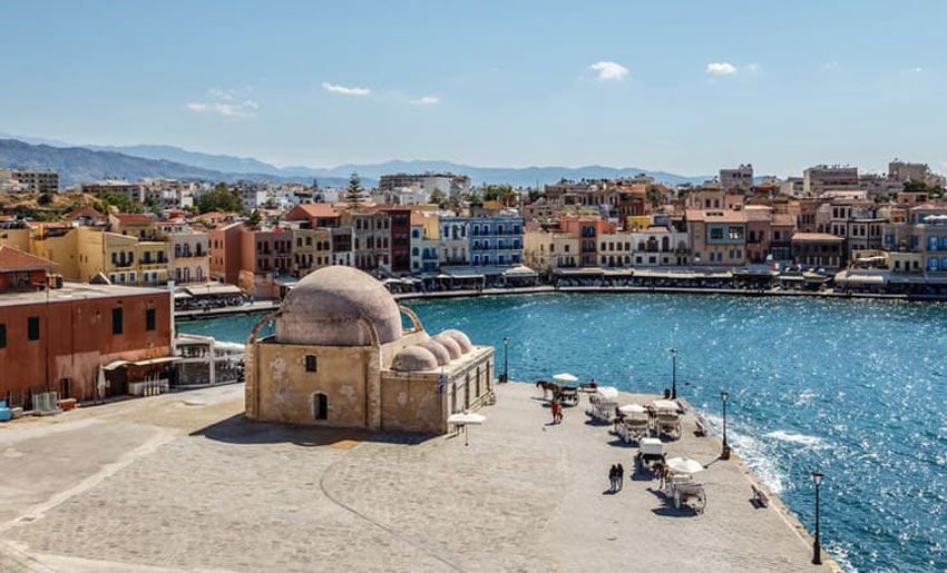 pic 3 Old port of Chania town Crete Greece