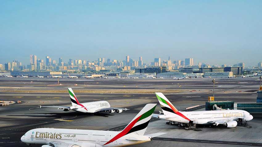 پروازهای ورودی و پروازهای خروجی فرودگاه دبی